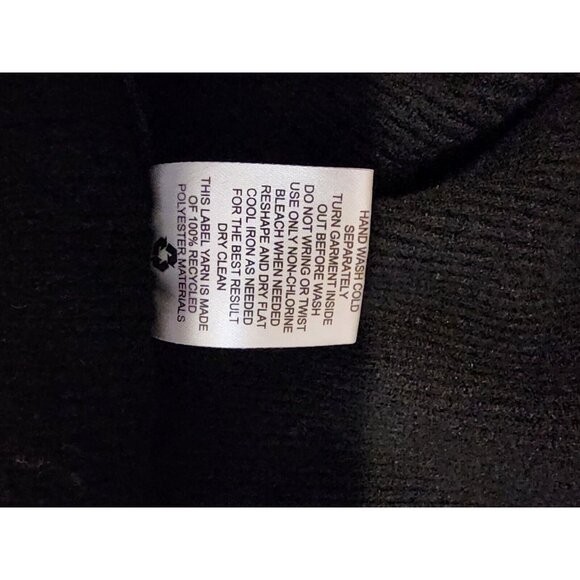 Pink Rose Women's Cardigan Knit Pockets Open Front Black Size Large - Picture 9 of 9